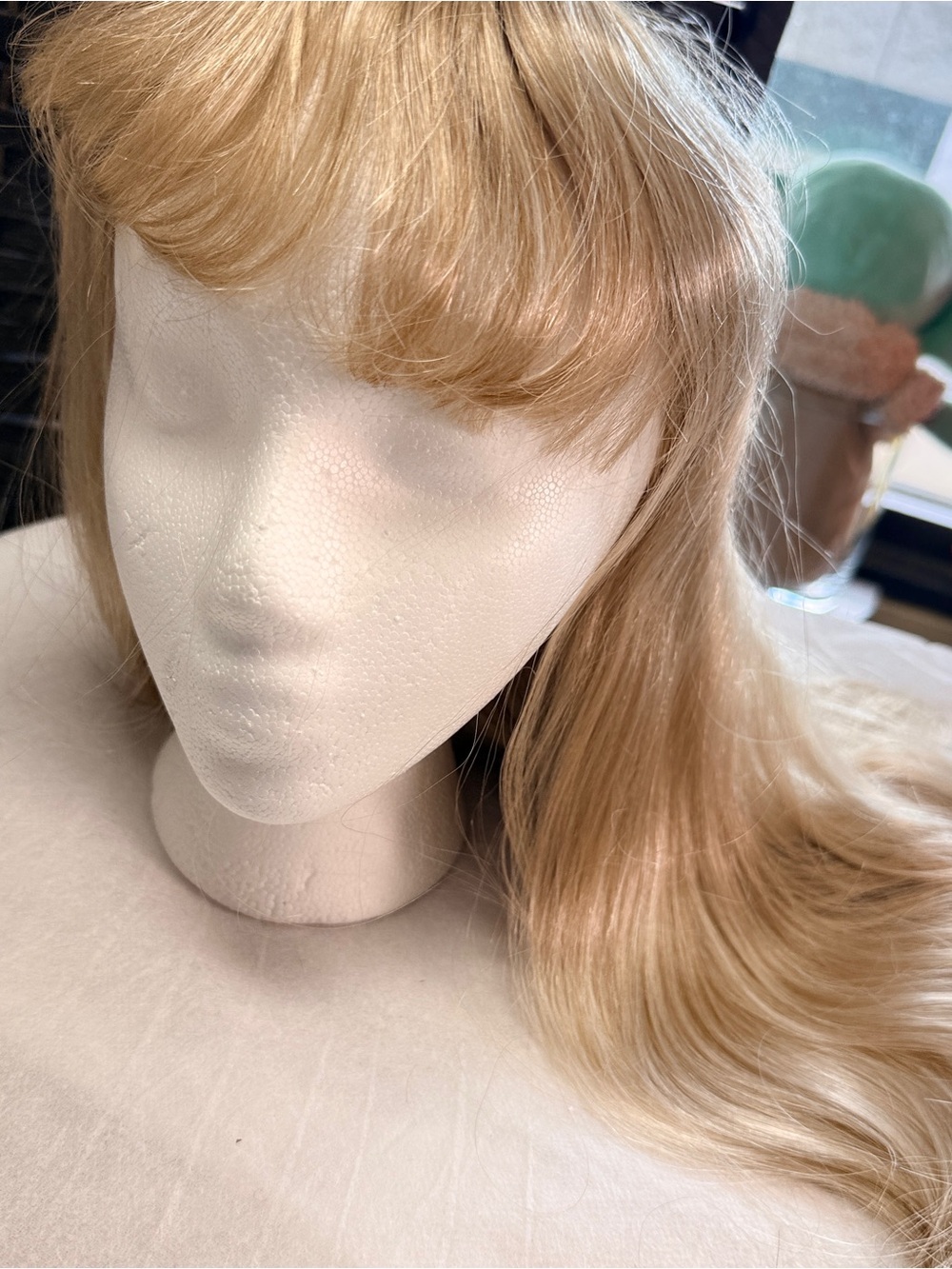 Blonde Women's Wig with Natural Waves - Light Golden Blonde babydoll retro